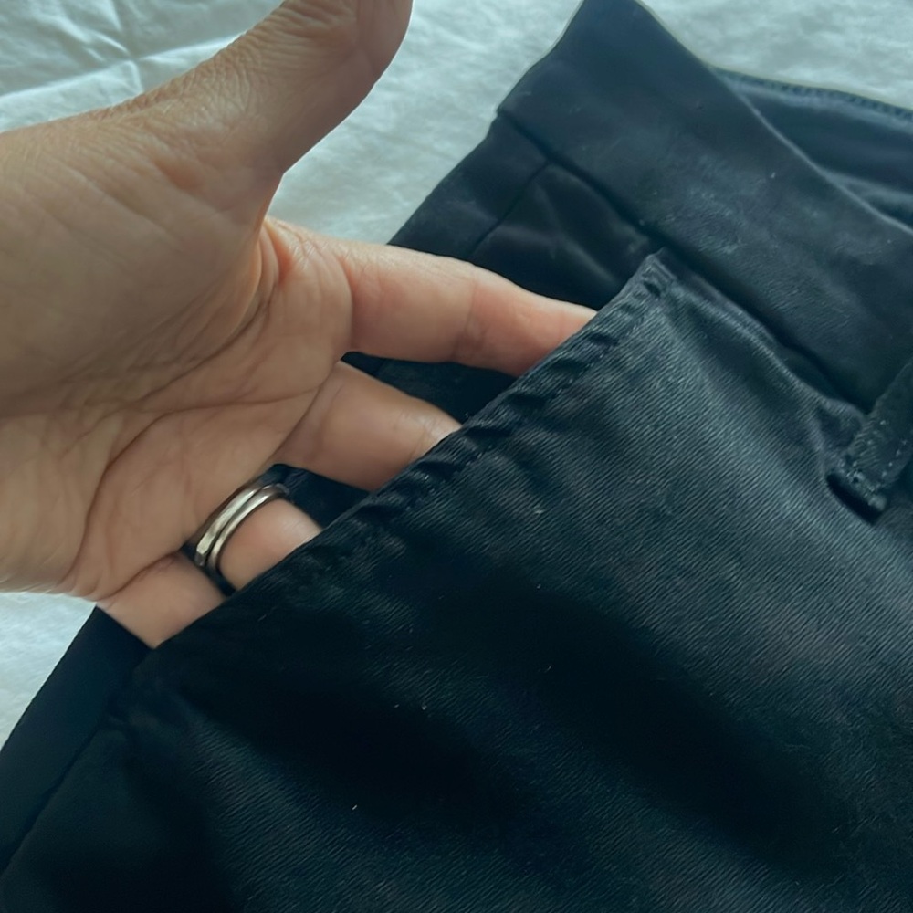 FRANK & EILEEN WICKLOW The Italian Chino ITALIAN PERFORMANCE TWILL in Black Sz 6 - Picture 11 of 17